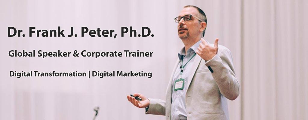 Dr Frank Peter - Global Speaker and Corporate Trainer